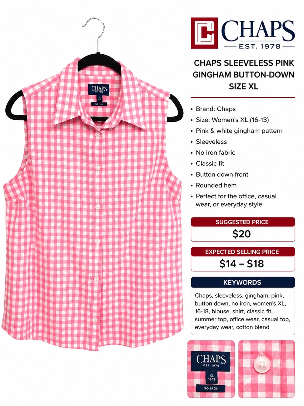 Chaps women extra large